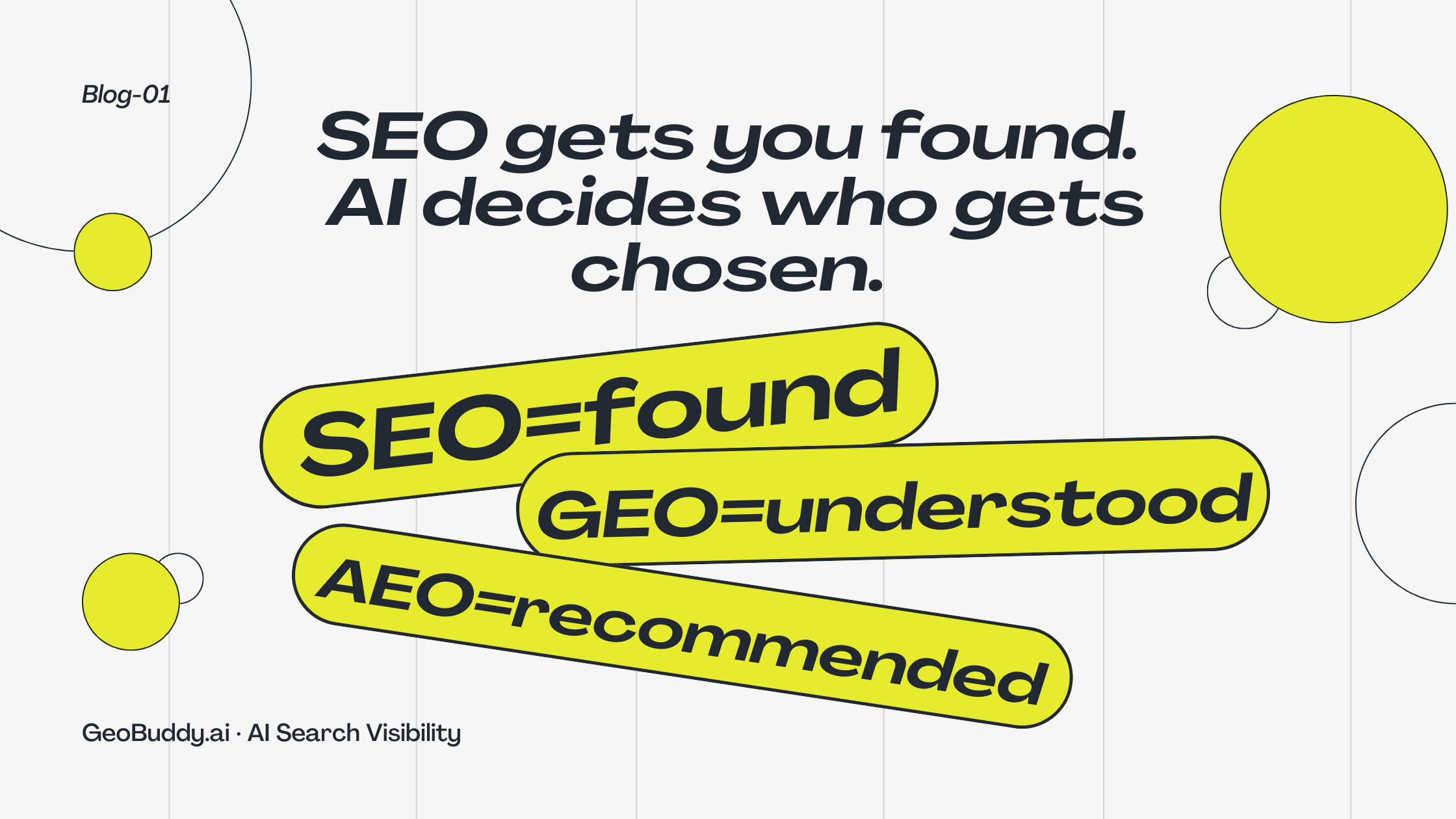 Thumbnail for a blog that talks about differences between geo, aeo and seo.